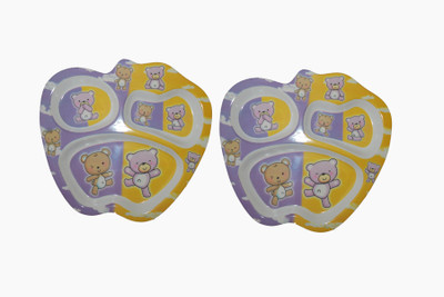 44% OFF on Tibros Apple Snack Set Of 2 Printed Melamine Tray Set Multicolor, Pack of 2