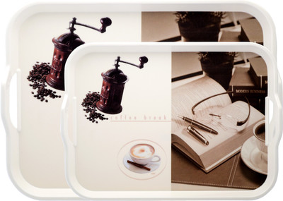 5% OFF on Superware Rose Work Printed Melamine Tray Set White, Brown, Pack of 2 5% OFF on Superware Rose Work Printed Melamine Tray Set White, Brown, Pack of 2