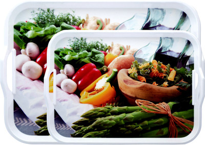 5% OFF on Superware Fuseli Printed Melamine Tray Set Multicolor, Pack of 2