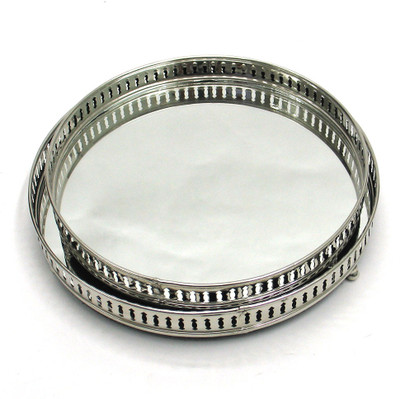 16% OFF on Indian Reverie Vanity Mirror Solid Aluminium, Glass Tray Set Silver, Pack of 2 16% OFF on Indian Reverie Vanity Mirror Solid Aluminium, Glass Tray Set Silver, Pack of 2