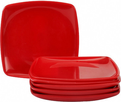 40% OFF on Teflon tepl-019 Solid Plastic Plate Red, Pack of 6 40% OFF on Teflon tepl-019 Solid Plastic Plate Red, Pack of 6