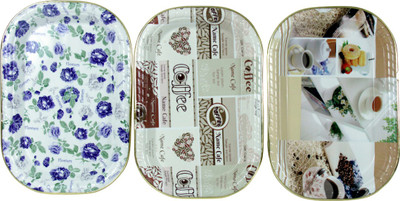 30% OFF on KBE Flower Printed Plastic Tray Set Multicolor, Pack of 3 30% OFF on KBE Flower Printed Plastic Tray Set Multicolor, Pack of 3