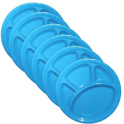 25% OFF on Lakshaya Enterprise Plain Thali Dimpled Melamine Plate Blue, Pack of 6 25% OFF on Lakshaya Enterprise Plain Thali Dimpled Melamine Plate Blue, Pack of 6