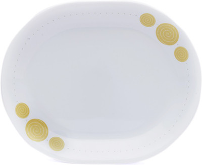 10% OFF on Corelle India Collection Spiral Oval Big Printed Glass Plate White, Yellow, Pack of 1 10% OFF on Corelle India Collection Spiral Oval Big Printed Glass Plate White, Yellow, Pack of 1
