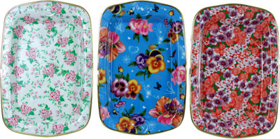 30% OFF on KBE Flower Printed Plastic Tray Set Multicolor, Pack of 3 30% OFF on KBE Flower Printed Plastic Tray Set Multicolor, Pack of 3