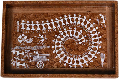 51% OFF on ExclusiveLane Warli Handpainted in Dusky Engraved Wood Tray Brown, Pack of 1 51% OFF on ExclusiveLane Warli Handpainted in Dusky Engraved Wood Tray Brown, Pack of 1