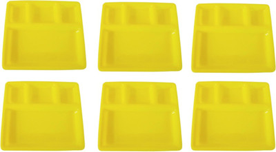 29% OFF on THW Four Sections Acrylic Thali Solid Plastic Plate Set Yellow, Pack of 6 29% OFF on THW Four Sections Acrylic Thali Solid Plastic Plate Set Yellow, Pack of 6
