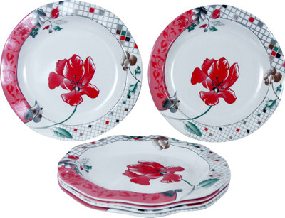 50% OFF on KBE Flower Printed Melamine Plate Set Red, Pack of 6 50% OFF on KBE Flower Printed Melamine Plate Set Red, Pack of 6