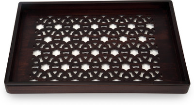 Cocktail Star - Big Size Solid Wood Tray Brown, Pack of 1 Cocktail Star - Big Size Solid Wood Tray Brown, Pack of 1