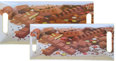 15% OFF on Czar CT07 Printed Melamine Tray Set Multicolor, Pack of 2