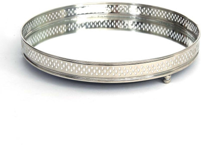 10% OFF on Indian Reverie Vanity Mirror Solid Aluminium, Glass Tray Silver, Pack of 1