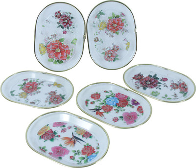 33% OFF on KBE Flower Printed Plastic Tray Set Multicolor, Pack of 6 33% OFF on KBE Flower Printed Plastic Tray Set Multicolor, Pack of 6