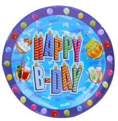Smartcraft Happy Birthday Solid Paper Plate Multicolor, Pack of 10 Smartcraft Happy Birthday Solid Paper Plate Multicolor, Pack of 10