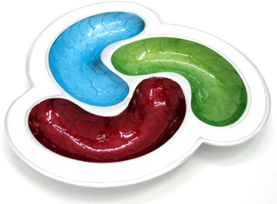 35% OFF on Indian Reverie 3 Section Dry Fruit Tray S Printed Aluminium Dish Red, Blue, Green, Pack of 1