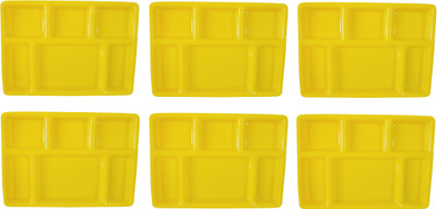 29% OFF on THW Six Sections Acrylic Thali Solid Plastic Plate Set Yellow, Pack of 6 29% OFF on THW Six Sections Acrylic Thali Solid Plastic Plate Set Yellow, Pack of 6