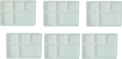 29% OFF on THW Five Sections Acrylic Thali Solid Plastic Plate Set White, Pack of 6 29% OFF on THW Five Sections Acrylic Thali Solid Plastic Plate Set White, Pack of 6