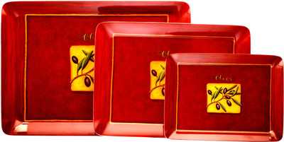 5% OFF on Superware Olive Printed Melamine Tray Set Red, Pack of 3 5% OFF on Superware Olive Printed Melamine Tray Set Red, Pack of 3