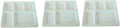 Rudham Section Partition Solid Plastic Plate White, Pack of 3 Rudham Section Partition Solid Plastic Plate White, Pack of 3