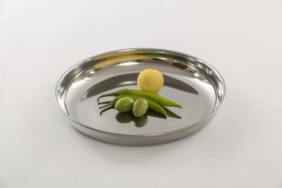 16% OFF on Sunshine Steel Rice Plate Solid Stainless Steel Plate Silver, Pack of 1 16% OFF on Sunshine Steel Rice Plate Solid Stainless Steel Plate Silver, Pack of 1