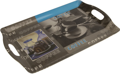 TAZ Tray Espresso Printed Plastic Tray Multicolor, Pack of 1 TAZ Tray Espresso Printed Plastic Tray Multicolor, Pack of 1