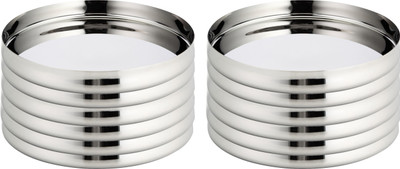 34% OFF on Lime bulgingkumcha02pk12 Solid Stainless Steel Plate Set Steel, Pack of 12