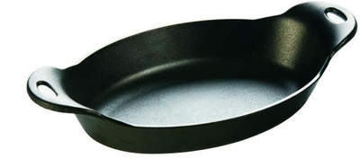 Lodge Tableware Cast Iron Oval Solid Iron Dish (Black, Pack Of 1)