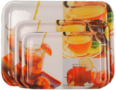 77% OFF on Tjaggies Set of 3 Serving Tray-3Pcs Printed Melamine Tray Set Multicolor, Pack of 3 77% OFF on Tjaggies Set of 3 Serving Tray-3Pcs Printed Melamine Tray Set Multicolor, Pack of 3