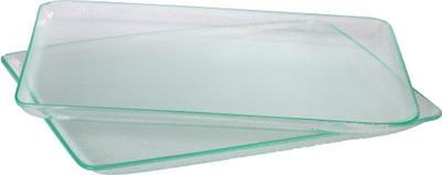 38% OFF on Saflona Simple and Elegant Solid Plastic Tray Set Green, Pack of 2