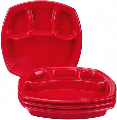 34% OFF on Teflon tepl-015 Solid Plastic Plate Set Red, Pack of 4 34% OFF on Teflon tepl-015 Solid Plastic Plate Set Red, Pack of 4