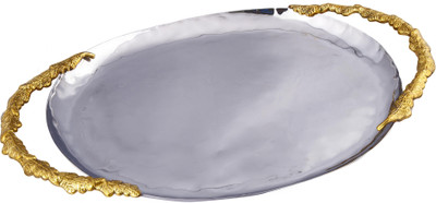 12% OFF on Sage Koncpt New Leaf Hammered Stainless Steel Tray Silver, Pack of 1 12% OFF on Sage Koncpt New Leaf Hammered Stainless Steel Tray Silver, Pack of 1