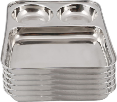 23% OFF on Ndura Delight Bhojan Plate Solid Stainless Steel Plate Set Silver, Pack of 6 23% OFF on Ndura Delight Bhojan Plate Solid Stainless Steel Plate Set Silver, Pack of 6