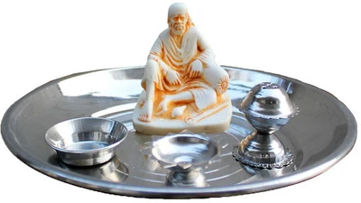 60% OFF on Dekor World Sai Steel Steel Pooja & Thali Set