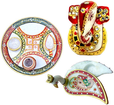 75% OFF on Chitrahandicraft With Ganesha and Chopra Marble Pooja & Thali Set 75% OFF on Chitrahandicraft With Ganesha and Chopra Marble Pooja & Thali Set