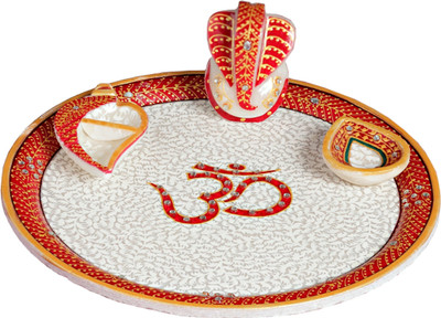 33% OFF on Aapno Rajasthan Om Marble Thali with Emboss Work Marble Pooja & Thali Set 33% OFF on Aapno Rajasthan Om Marble Thali with Emboss Work Marble Pooja & Thali Set