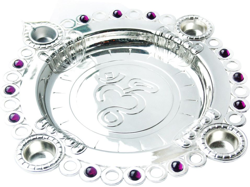 7% OFF on E-Studio Silver Plated Pooja & Thali Set