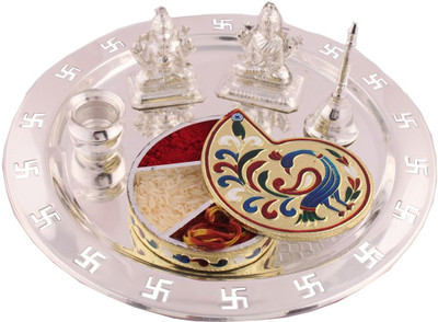 43% OFF on GS Museum Silver Plated, Wooden Pooja & Thali Set 43% OFF on GS Museum Silver Plated, Wooden Pooja & Thali Set