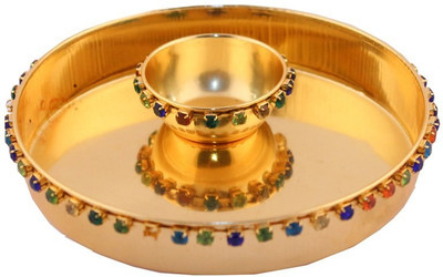 46% OFF on GS Museum Gold Plated Pooja & Thali Set
