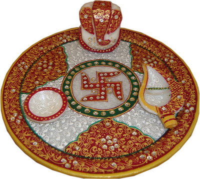 34% OFF on Haveli Arts Marble Pooja & Thali Set