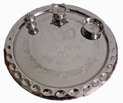 37% OFF on Dekor World OM Itching Brass Pooja & Thali Set 37% OFF on Dekor World OM Itching Brass Pooja & Thali Set