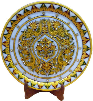 Anjalika Embossed Plate Marble Pooja & Thali Set Anjalika Embossed Plate Marble Pooja & Thali Set
