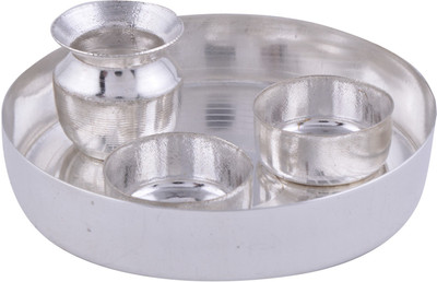 52% OFF on GS Museum Silver Plated Pooja & Thali Set