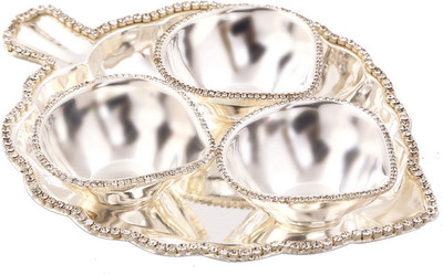 44% OFF on Ojas Diamond Pimpal Pan Silver Plated Pooja & Thali Set 44% OFF on Ojas Diamond Pimpal Pan Silver Plated Pooja & Thali Set