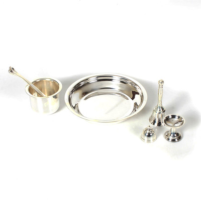 Cherrytin Silver Plated Pooja & Thali Set
