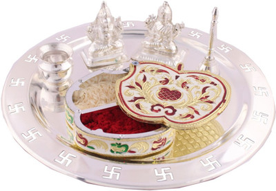 43% OFF on GS Museum Silver Plated, Wooden Pooja & Thali Set 43% OFF on GS Museum Silver Plated, Wooden Pooja & Thali Set