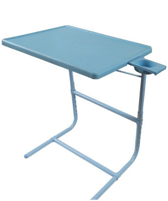TABLE MATE Blue Platinum Tablemate With Double Foot Rest Adjustable Folding Study Cupholder Kids Reading Breakfast Plastic Portable Laptop Table (Finish Color - Blue)