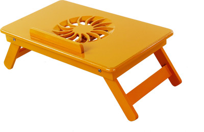 TABLEMATE II Heavy Duty Kids Office Study Reading Adjustable Wooden Orange Bed Mate Engineered Wood Portable Laptop Table (Finish Color - Orange)