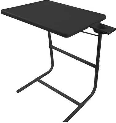 TABLE MATE PLATINUM DOUBLE FOOT REST ADJUSTABLE FOLDING KIDS HOME OFFICE STUDY BLACK TABLEMATE WITH CUPHOLDER Plastic Portable Laptop Table (Finish Color - Black)