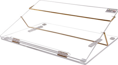 Rasper Clear Acrylic Writing Desk With Adjustable Height (STANDARD SIZE 21*15) Premium Quality With 1 Year Warranty Plastic Portable Laptop Table (Finish Color - Clear Transparent)