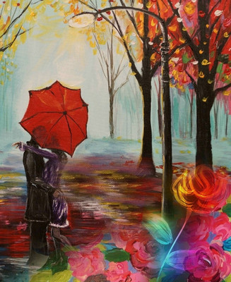 81% OFF on Canvas Painting Without Frame - Couples Canvas Art