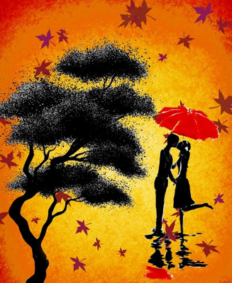 81% OFF on Canvas Painting Without Frame - Couples Canvas Art